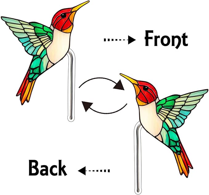 Bird Acrylic Stakes 4.5 Inch Colorful Bird Garden Decoration Acrylic Plant Label Signs for Flower Pot Planter House Decors Indoor Outdoor Plant Pot Decoration (Bird2)