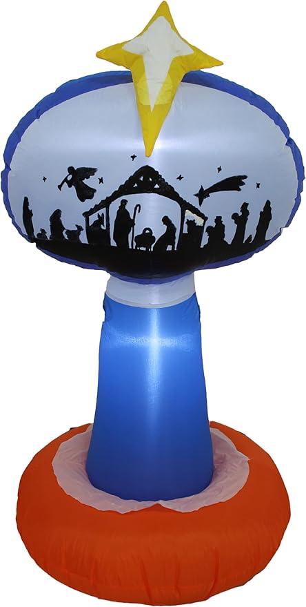 TRMESIA 4 FT Inflatable Christmas Yard Sign Decorations, LED Lighted Indoor Outdoor Xmas Blow up Decor,Christmas Garden Yard Lawn Decoration Enhance Winter Festivities