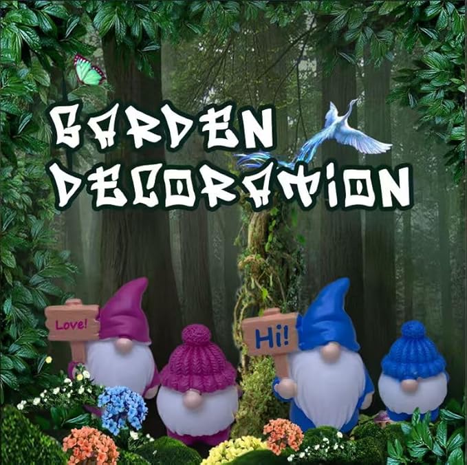 16pcs Mini Gnomes Set Fairy Garden Accessories Fairy Garden Statues for Outdoor, Indoor, Office Desk,Party Favors, Plant Pots and Gift Giving
