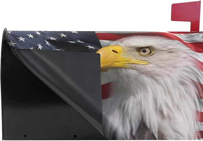 WOOR American Eagle Magnetic Mailbox Cover Oversized for Garden Yard Outdoor Decorations-20.8" x 25.5"