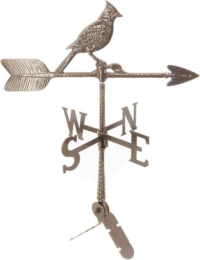 Montague Metal Products - Weathervane - Cast Aluminum Weathervane -Includes Roof Mount - 6 Colors Available (Cardinal, Oil Rubbed)