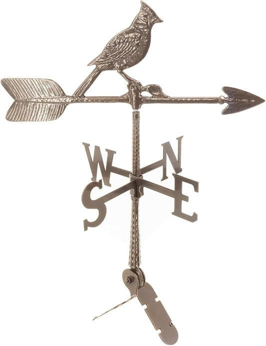 Montague Metal Products - Weathervane - Cast Aluminum Weathervane -Includes Roof Mount - 6 Colors Available (Cardinal, Oil Rubbed)