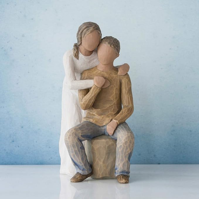 Willow Tree You and Me (Darker Skin Tone & Hair Color), Sculpted Hand-Painted Figure