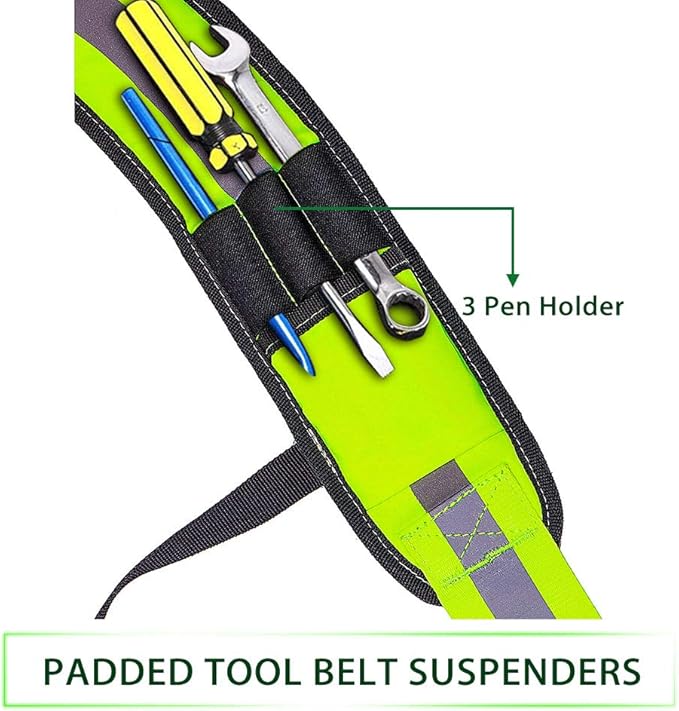 AISENIN Carpenter Tool Belt Suspenders, Heavy Duty Tool Belt Suspenders Reflective Safety Suspenders