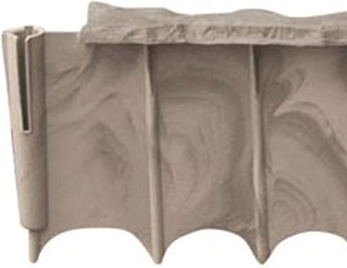 Suncast 2 Pack Quick Edge Resin Material 35 Inch Single Strip Natural Stone Lawn Border Edging for Patio, Gardening & Landscaping, Flagstone