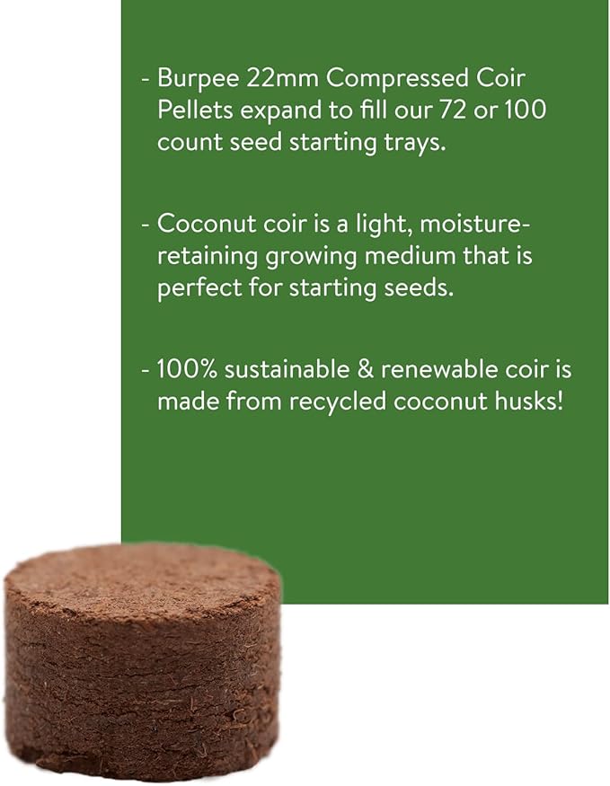 Burpee 72 Count Coir Seed Starting Pellet 22.5mm