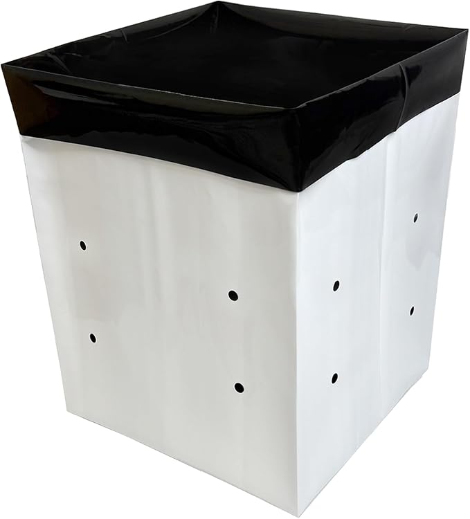 A.A 7 Gallon Grow Bags Black and White Poly Nursery Bags for Plants, Tree Grow, Greenhouse (25 Pack)