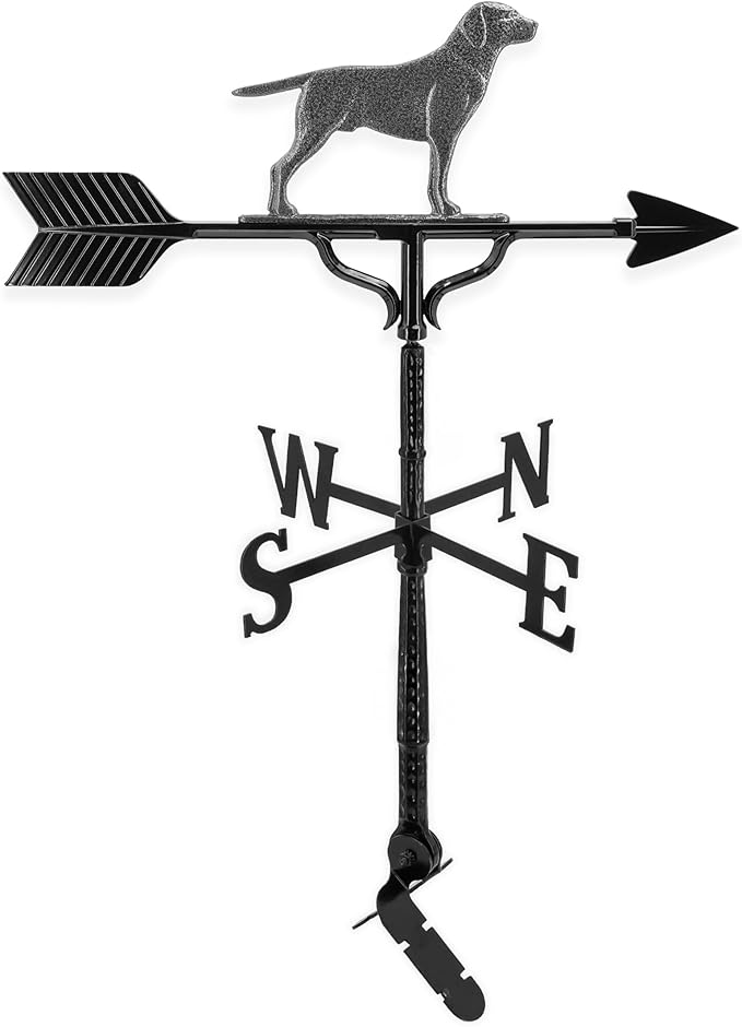 Montague Metal Products 32-Inch Weathervane with Swedish Iron Retriever Ornament