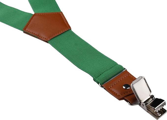 Suspenders for Men Y Back Adjustable Elastic with Strong Clips 47 Inches