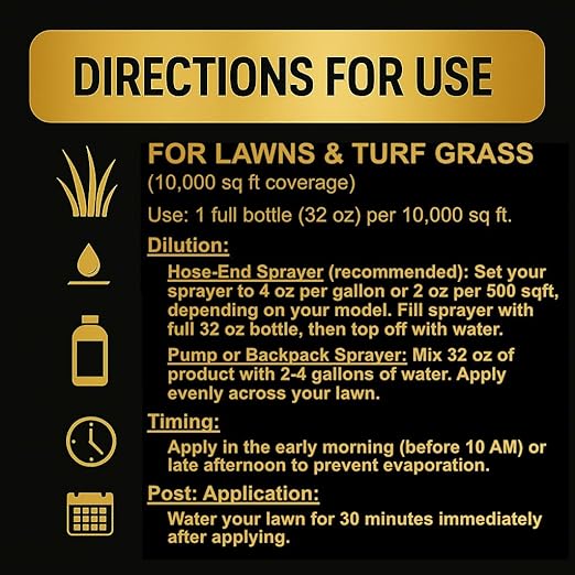 Humic Acid & Fulvic Acid Liquid Concentrate - 10,000 sq ft - Organic Plant Food Enhancer for Lawn, Plants, Turf Grass & Garden Soil