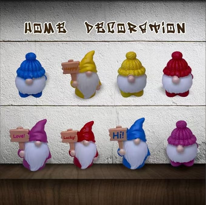 16pcs Mini Gnomes Set Fairy Garden Accessories Fairy Garden Statues for Outdoor, Indoor, Office Desk,Party Favors, Plant Pots and Gift Giving