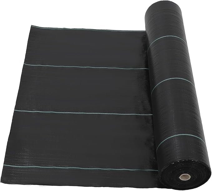 6ft X 300ft Weed Barrier Landscape Fabric Heavy Duty, Towallmark Premium 3.2oz Ground Cover Weed Block Gardening Mat, Easy Setup & Superior Weed Control, Perfect for Erosion Control, Weed Barrier