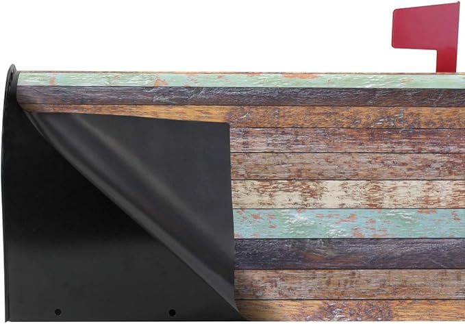 ALAZA Vintage Old Wood Texture Plank Grunge Magnetic Mailbox Cover MailWraps Garden Yard Home Decor for Outside Standard Size-18"x 20.8"