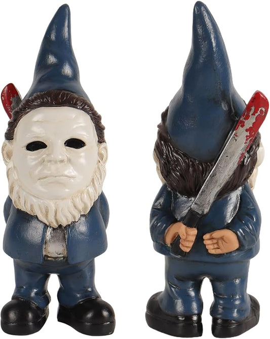 Horror Decor Halloween Decorations Indoor Garden Gnome Garden Statue Home Décor (Blue)