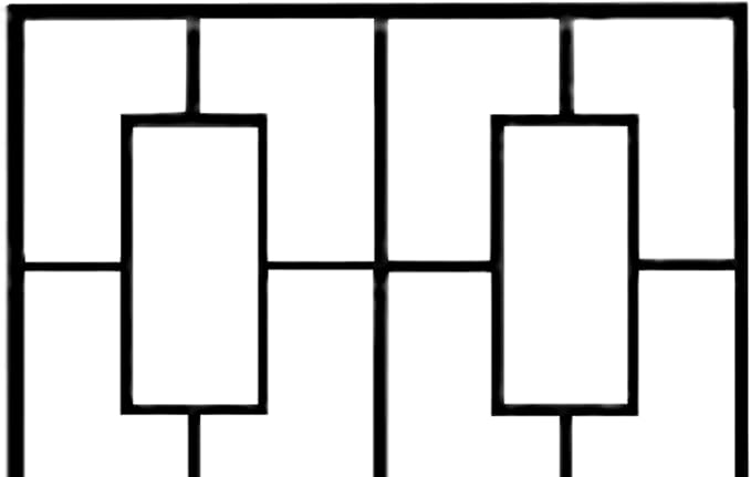 Panacea Contemporary Trellis, Black, 78" H