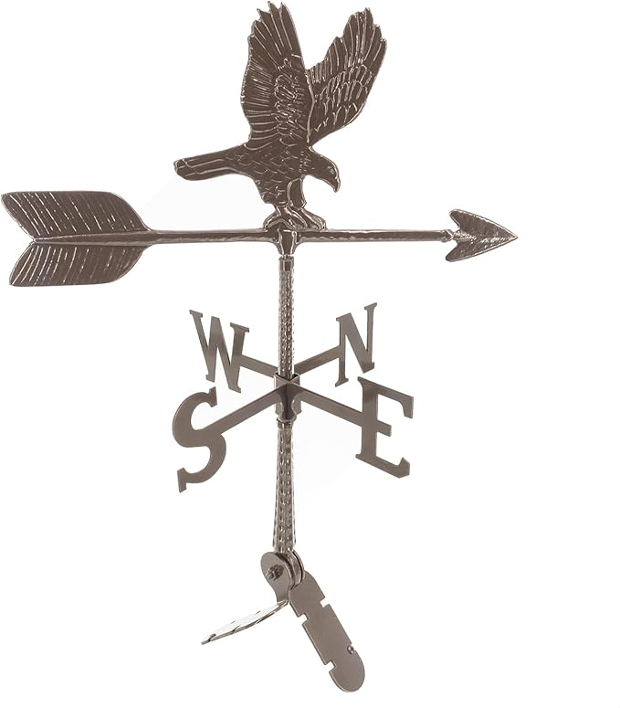 Montague Metal Products - Weathervane - Cast Aluminum Weathervane -Includes Roof Mount - 6 Colors Available (Eagle, Oil Rubbed)