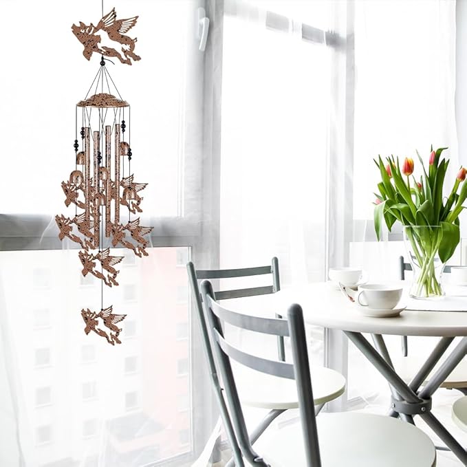 37" Flying Pigs Wind Chimes for Garden,Home,Balcony,Yard,Outdoor Decor, Sympathy Wind Chimes, Wind Catcher, Blessing Wind Bell, Pig Ornament Gifts for Mom, Pig Lovers,Grandma, Family, Women, Friend