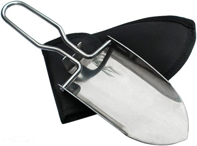 Toasis Garden Trowel Mini Outdoor Foldable Hand Shovel (Silver-2pcs)