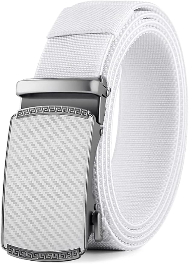 DOOPAI Belt Men, elastic golf belts for men, 2 Pack Nylon Ratchet Belt Mens Belts Casual, Adjustable Trim to Fit