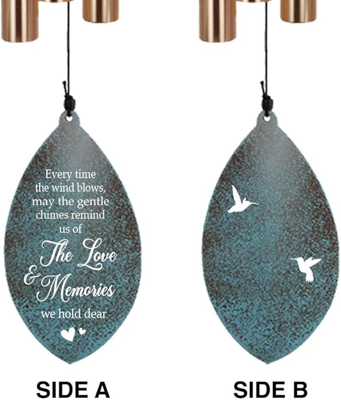 ASTARIN Personalized Name 35" Memorial Wind Chimes for Outside, Metal Sympathy Gifts for Loss of Mother Father Loved One, Bereavement Wind Chime in Memory Gift