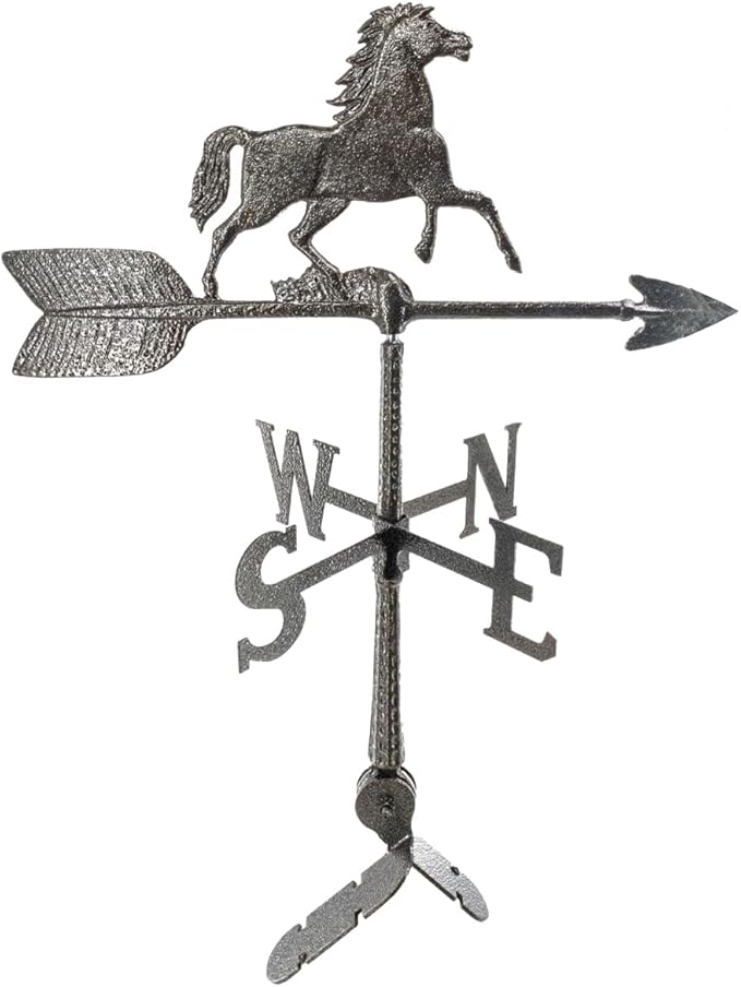 Montague Metal Products - Weathervane - Cast Aluminum Weathervane -Includes Roof Mount - 6 Colors Available (Horse, Hammered Bronze)