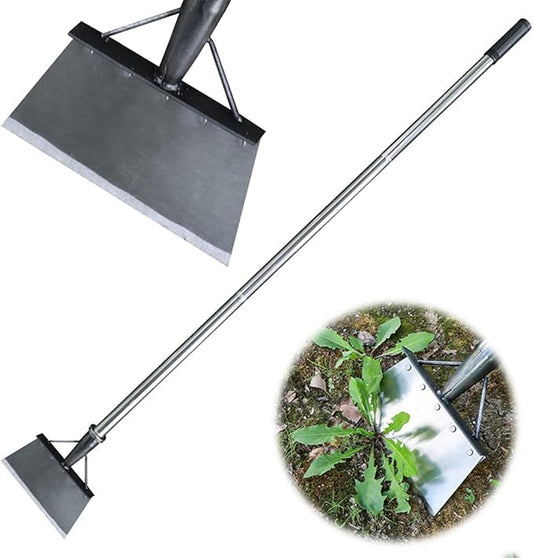 Multifunctional Garden Shovel - 56.4" Stainless Steel Cleaning Shovel for Walkway, Sidewalk Scraping, Weeding, Digging, Snow Removal