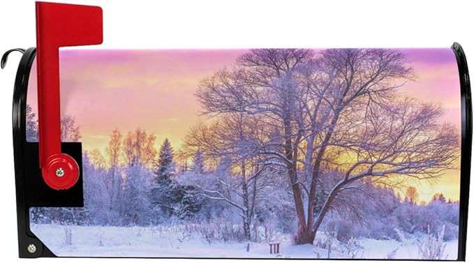 WOOR Winter Magnetic Magnetic Mailbox Cover Standard Size for Garden Yard Outdoor Decorations-18 x 20.8"