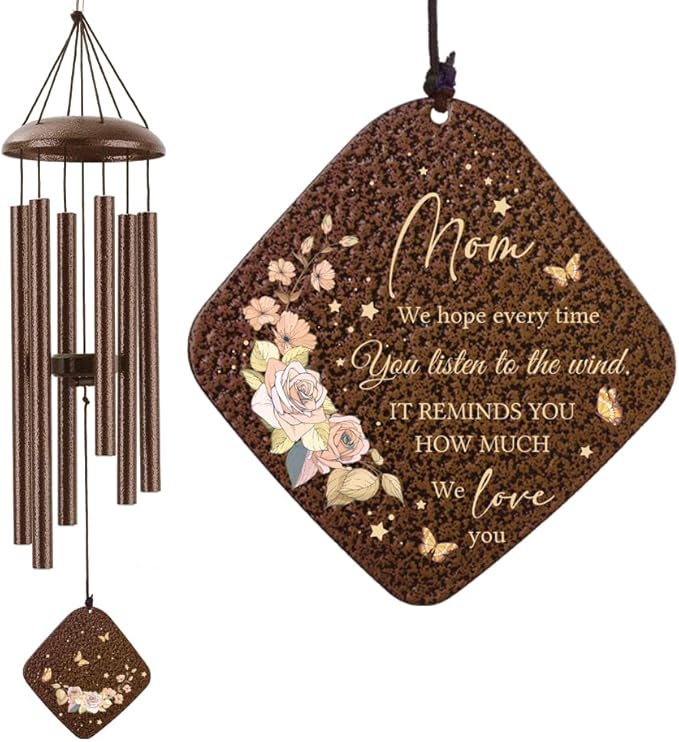 Mom Wind Chimes 32", Cchristmas Gifts for Mom, Mother Birthday Gift from Daughter Son, Love Reminder Gifts for Birthday Thanksgiving Christmas