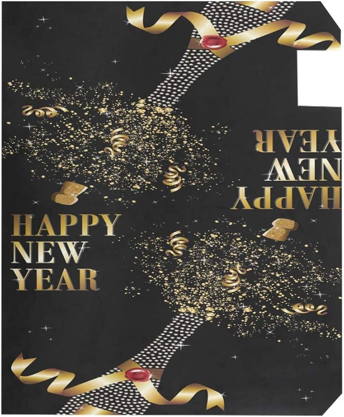 ALAZA Champagne Bottle Uncorked in New Year Magnetic Mailbox Cover Standard Size for Garden Yard Outdoor Decorations-18 x 20.8"