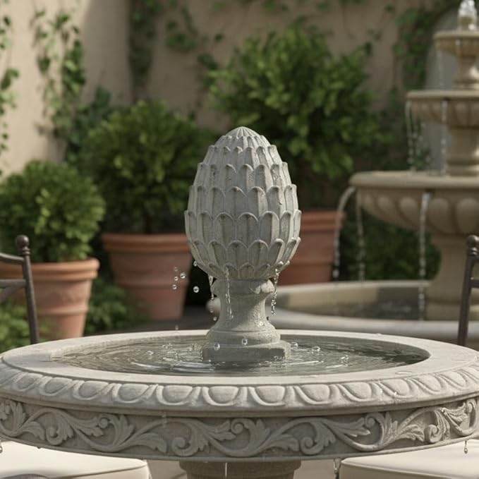 Urban Trends Cement Artichoke Figurine on Base with Concrete Finish, Decorative Sculptural Accent in Gray