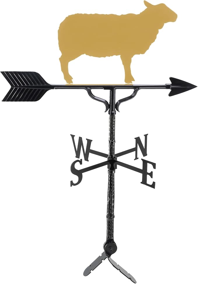 Sheep Weathervane - Metal Sheep Weathervane - Roof Mount Included - 4 Mount Options - 14 Colors Available