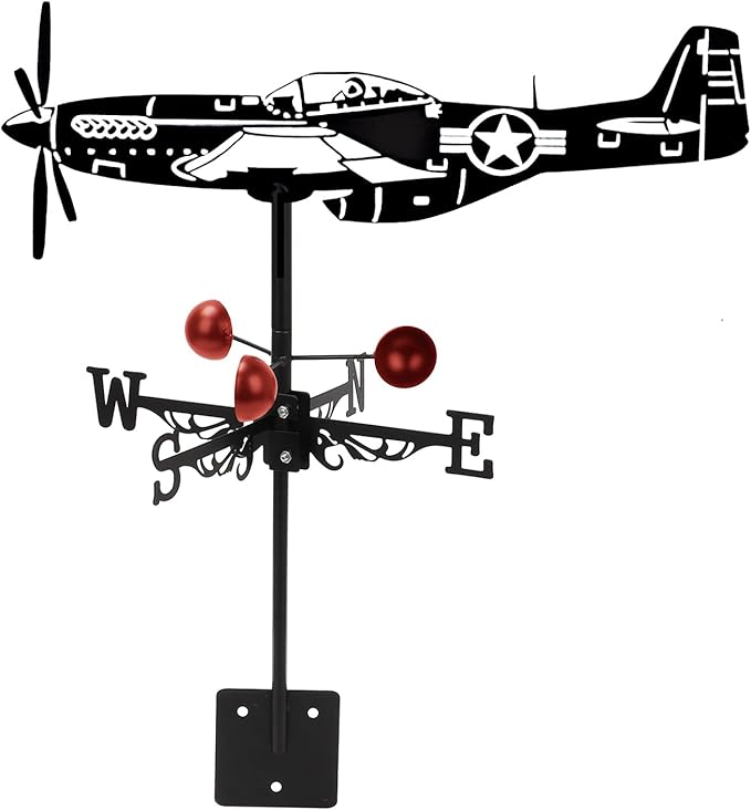 Weathervane Roof Mount, Rust-Resistant & Durable Metal Wind Direction Indicators, Decor Weather Vane for Yard, Outside, Garden, Shed, Farmhouse & Chicken Coop (Helicopter)