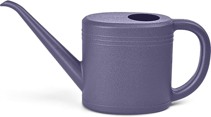 Plastic Watering Can for Plant Garden - with Long Stem - 1/4 Gallon - Purple