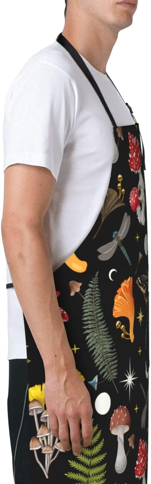 Siiuuol Cute Cats Unisex Waterproof Kitchen Chef Apron - With Adjustable Bib Apron