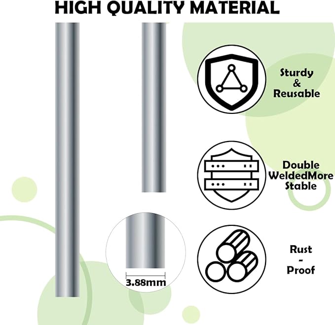 100 Pack Yard Sign Stakes, 20'' x 24'' Heavy Duty Metal H-Stakes H Frame Wire Stakes,Metal Sign Holder for Yard Signs.Use with 4mm and 5mm Corrugated Yard Signs