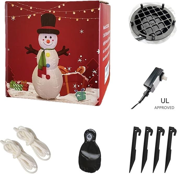 Christmas Decoration Outdoor 5 FT Inflatable Snowman, Christmas Blow Up Yard Decoration Built-in LED Lights
