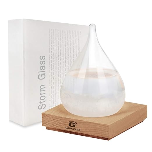 Storm Glass Cool Unusual Gifts Storm Glass Weather Predictor Snow Globes for Adults Galileo Thermometer Indoor Creative Forecast Nordic Style Decorative Weather Gifts