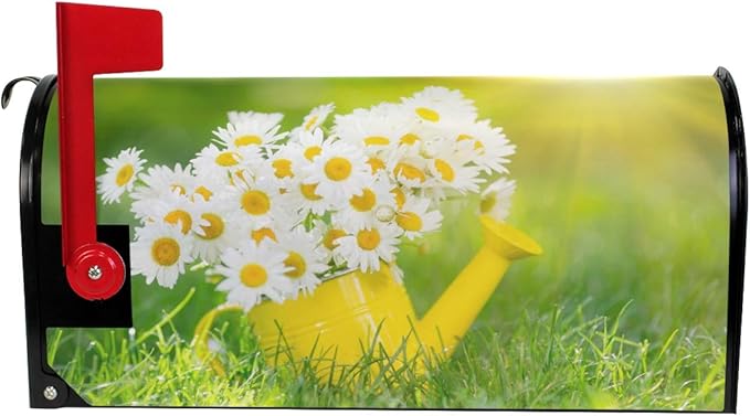 ALAZA WOOR Spring Flowers Magnetic Mailbox Cover MailWraps Garden Yard Home Decor for Outside Standard Size-18"x 20.8"