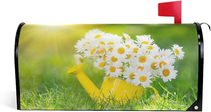ALAZA WOOR Spring Flowers Magnetic Mailbox Cover MailWraps Garden Yard Home Decor for Outside Standard Size-18"x 20.8"