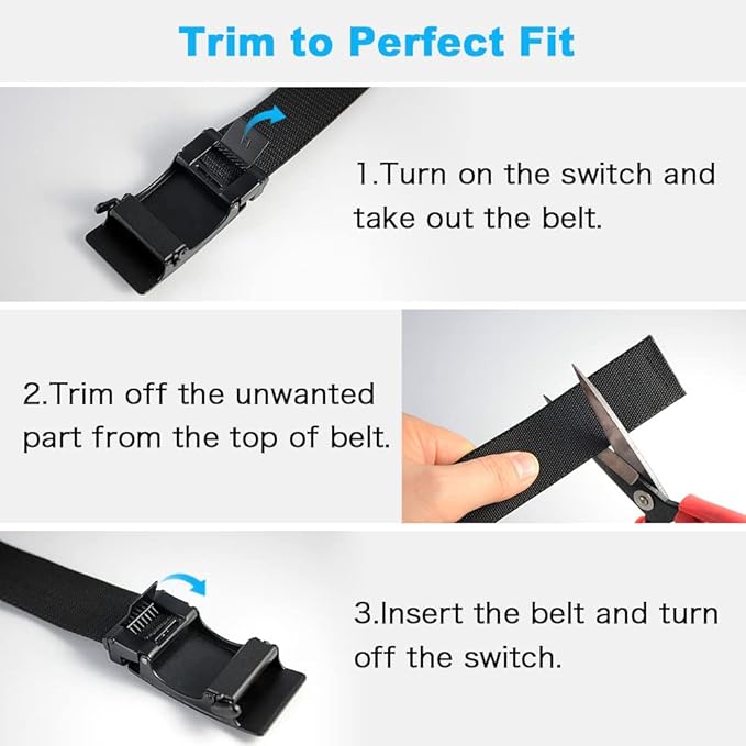 DOOPAI Belt Men, elastic golf belts for men, 2 Pack Nylon Ratchet Belt Mens Belts Casual, Adjustable Trim to Fit