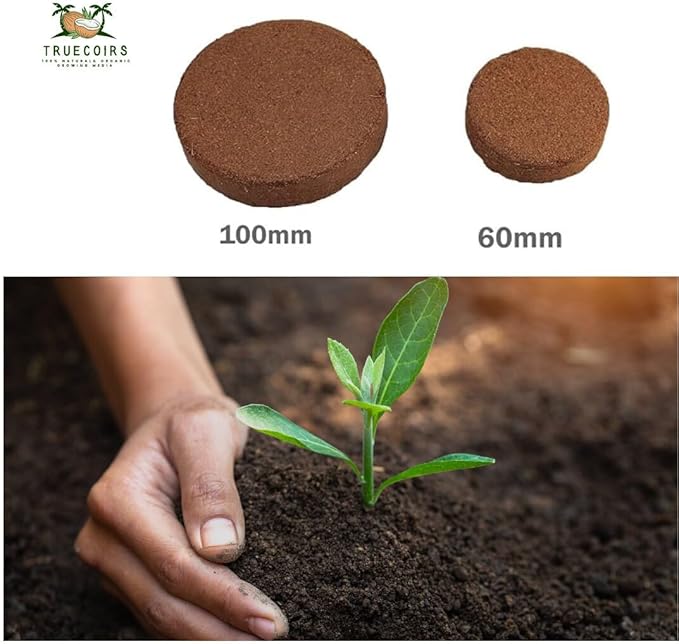 100mm Organic Coco Coir Seed Starter Pellets,Starter Plugs,Potting Soil Pellets -25 pcs - Just Add Water - Seed Starting, Plants&More