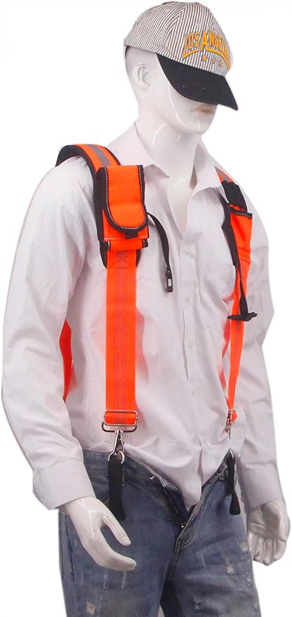 Cedriany Tool Belt Suspenders for Work Belt Suspenders Heavy Duty Padded with Attachment Loops for Men