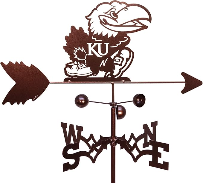 SWEN Products Kansas Jayhawks Weathervane (Garden Stake Included)