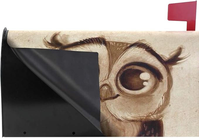 ALAZA WOOR Cute Owl Magnetic Mailbox Cover MailWraps Garden Yard Home Decor for Outside Standard Size-18"x 20.8"