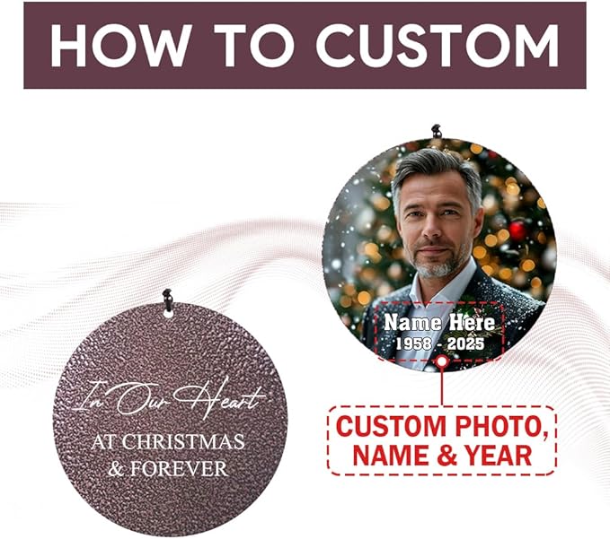 Sympathy Wind Chimes, Custom Photo Wind Chimes for Outside - Memorial Wind Chimes for Loss of Mother, Father, or Loved One - Bereavement and Condolence Gift (Produced in USA)