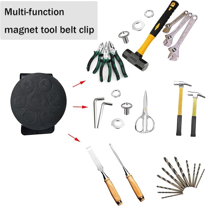 Magnetic Belt Clip Magnetic Screw Holder Men Tool Belt for Screws Nails Screwdrivers Wrench Metal Accessories Tool and Hardware Holder