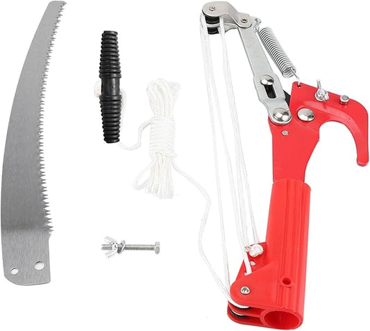 14 Inch Tree Pruner Pole Saw without Pole, 4 Wheels Sharp Tree Pruning Shear, Fruit Picker Harvester Pole Saw Tree Trimmer Clipper Trimming Tool