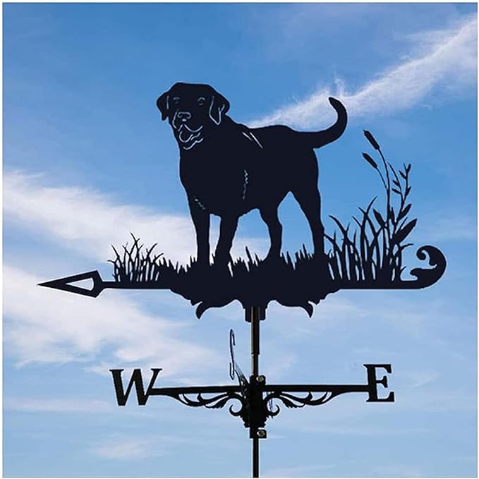 Animal Metal Weather Vane,Vintage Black Weather Vane Hollow Wind Direction Indicator for Outdoor Garden Roof Paddock Decoration Weather Vane