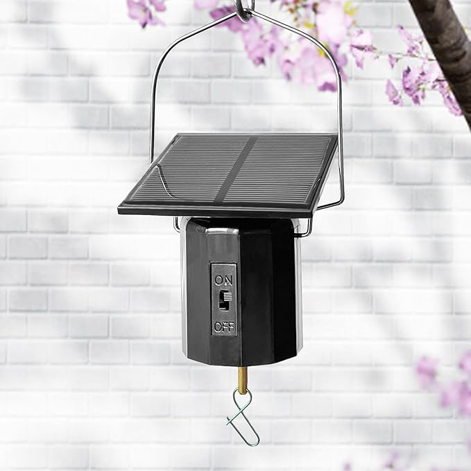 Solar Wind Spinner Motor - Revolving Solar Energy Operated Motor Rotating for Garden Spinners, Windchime, Suncatcher, Hanging Display Motor for Patio Lawn Yard Art Decoration Outdoor Décor