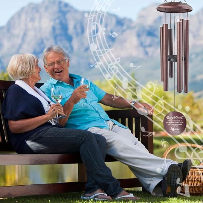 Retirement Wind Chimes, Retirement Gifts of 2024, Happy Retirement Decorations, Best Gifts for Retirement, Decorative Wind Chimes Outdoor, Product in USA
